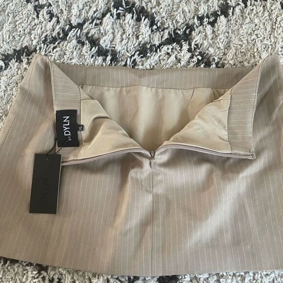 BY.DYLN x REVOLVE Zayne Skirt in Bone & White Stripe - Picture 5 of 7